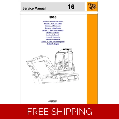 JCB 8056 MINI CRAWLER EXCAVATOR SERVICE REPAIR MANUAL 350 JCB 8056 MINI CRAWLER EXCAVATOR SERVICE REPAIR MANUAL 350